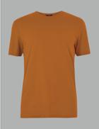 Marks & Spencer Supima Cotton Crew Neck T-shirt Rust