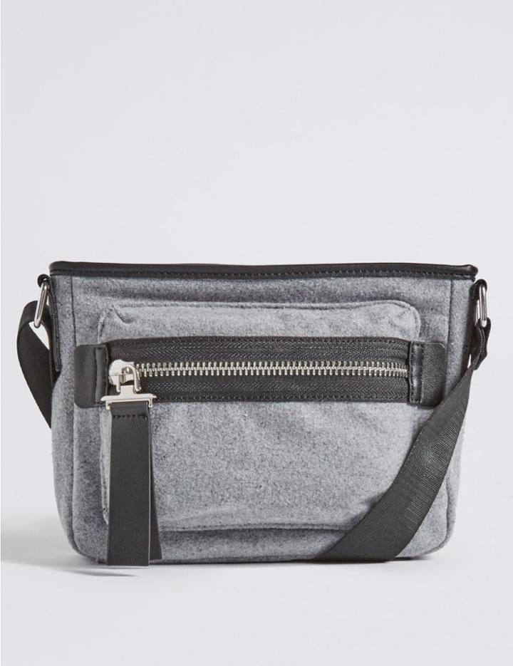 Marks & Spencer Across Body Bag Light Grey Mix