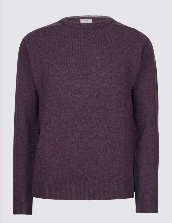 Marks & Spencer Pure Lambswool Jumper Purple