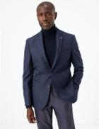 Marks & Spencer Tailored Fit Wool Jacket Blue