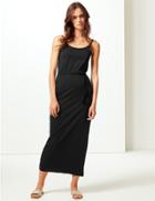 Marks & Spencer Pure Cotton Jersey Maxi Dress Black