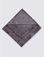 Marks & Spencer Pure Silk Paisley Bow Tie & Pocket Square Set Black Mix