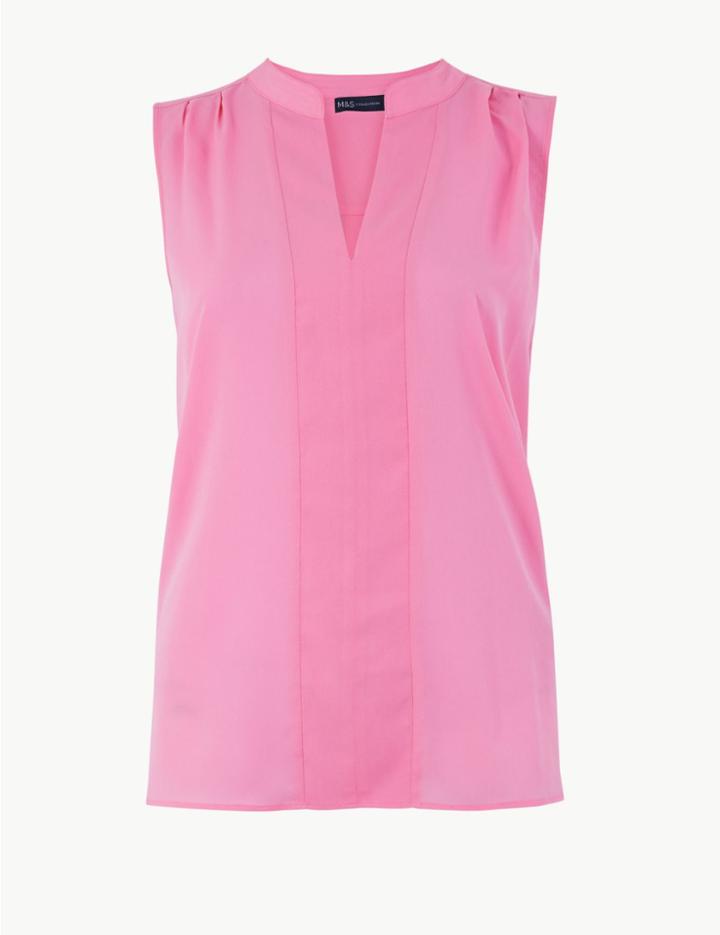 Marks & Spencer V-neck Shell Top Pink