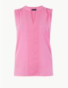 Marks & Spencer V-neck Shell Top Pink