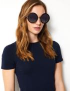 Marks & Spencer Bandera Bling Round Sunglasses Black Mix