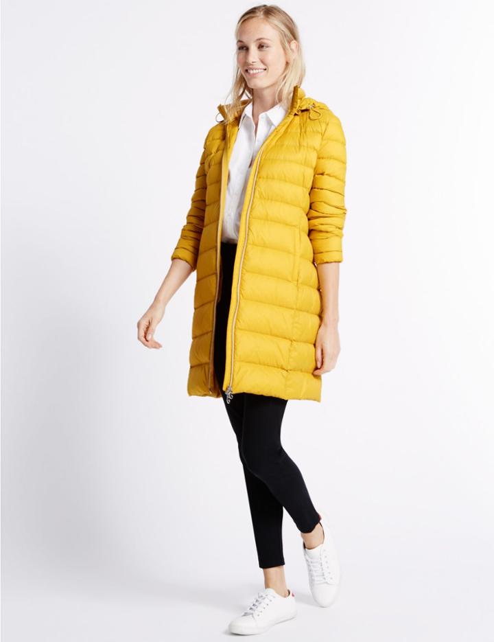 Marks & Spencer Down & Feather Jacket With Stormwear™ Antique Brass
