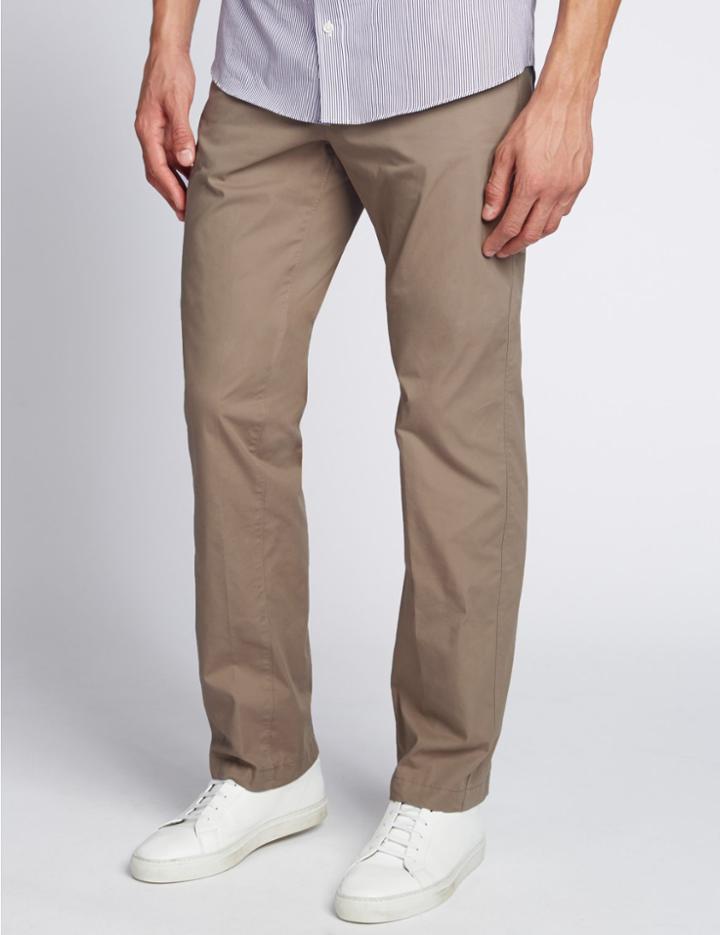 Marks & Spencer Cotton Rich Super Lightweight Chinos Taupe