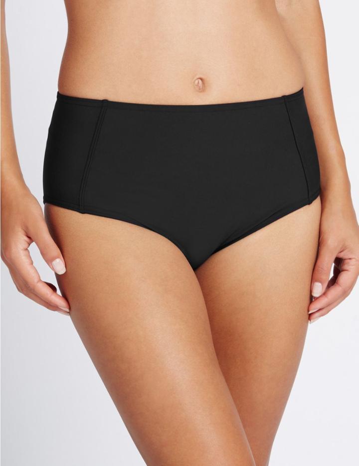 Marks & Spencer High Waist Bikini Bottoms Black