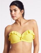 Marks & Spencer Bandeau Ruffle Bikini Top A-e Yellow