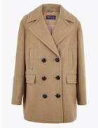 Marks & Spencer Double Breasted Peacoat Camel