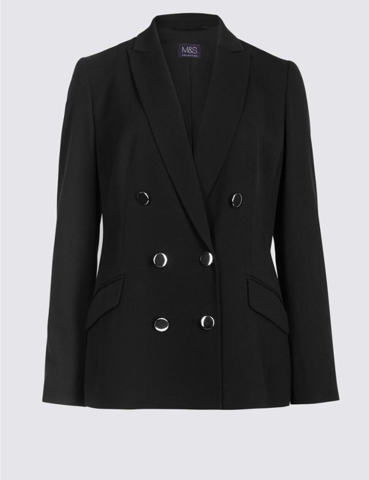 Marks & Spencer Gold Button Jacket Black