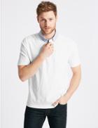 Marks & Spencer Cotton Rich Polo Shirt White
