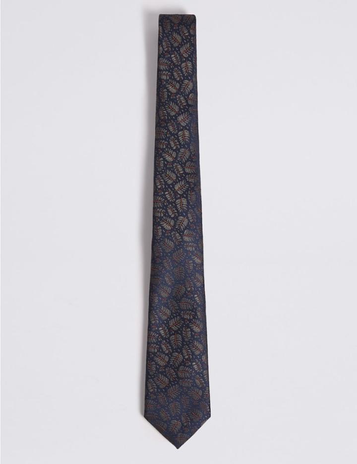 Marks & Spencer Fern Design Novelty Tie Khaki