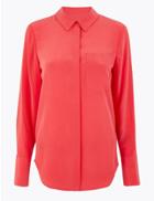 Marks & Spencer Pure Silk Shirt Rouge