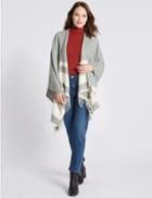 Marks & Spencer Colour Block Striped Wrap Grey Mix
