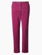 Marks & Spencer Pure Cotton Tapered Leg Chinos Purple