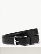 Marks & Spencer Crocodile Effect Leather Belt Black