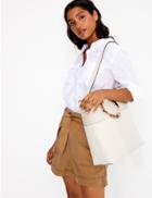 Marks & Spencer Tortoiseshell Handle Tote Bag Winter White