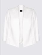 Marks & Spencer Curve Textured Blazer Soft White