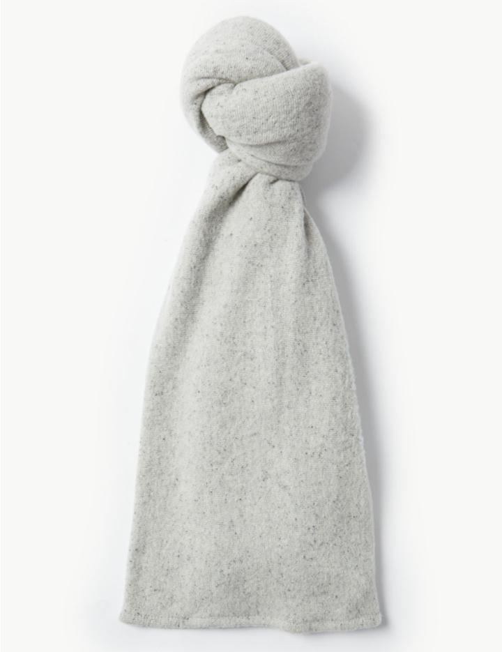 Marks & Spencer Textured Scarf Silver Grey