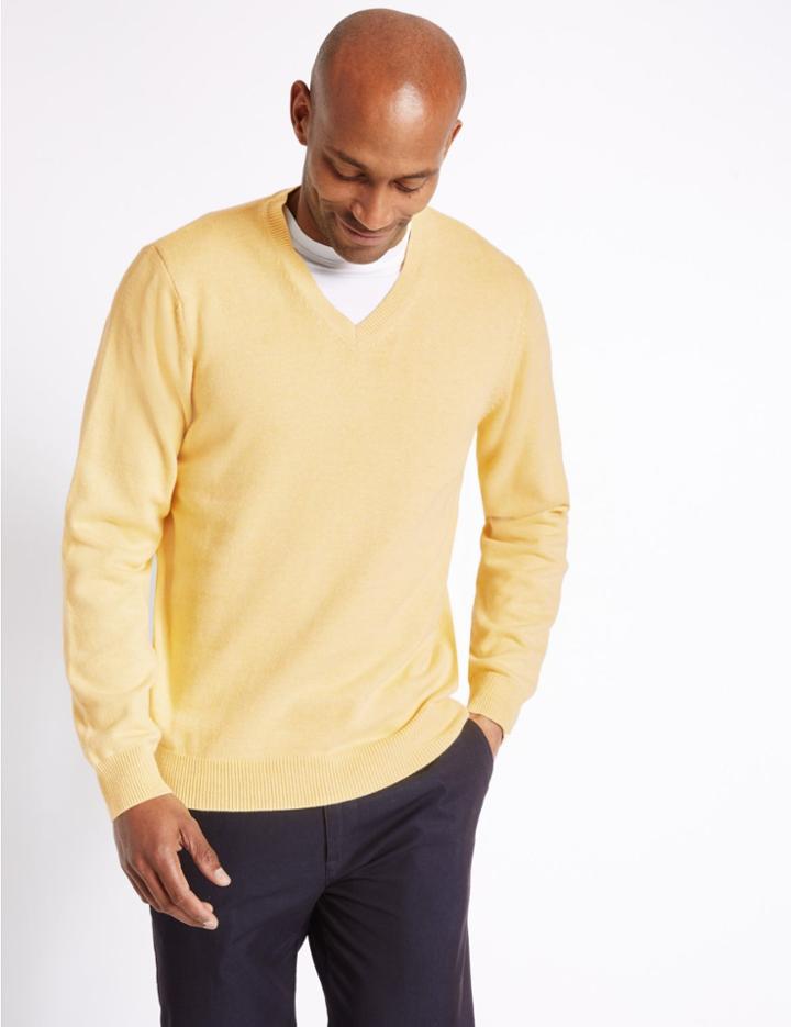 Marks & Spencer Pure Cotton Jumper Antique Gold