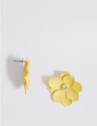 Marks & Spencer Soft Flower Stud Earrings Yellow