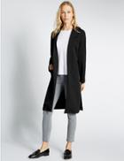 Marks & Spencer Longline Notch Neck Jersey Jacket Black