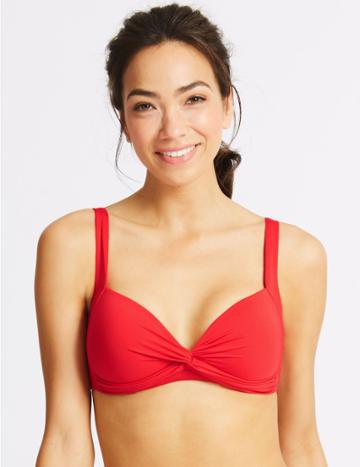 Marks & Spencer Secret Slimming&trade; Balcony Bikini Top Red
