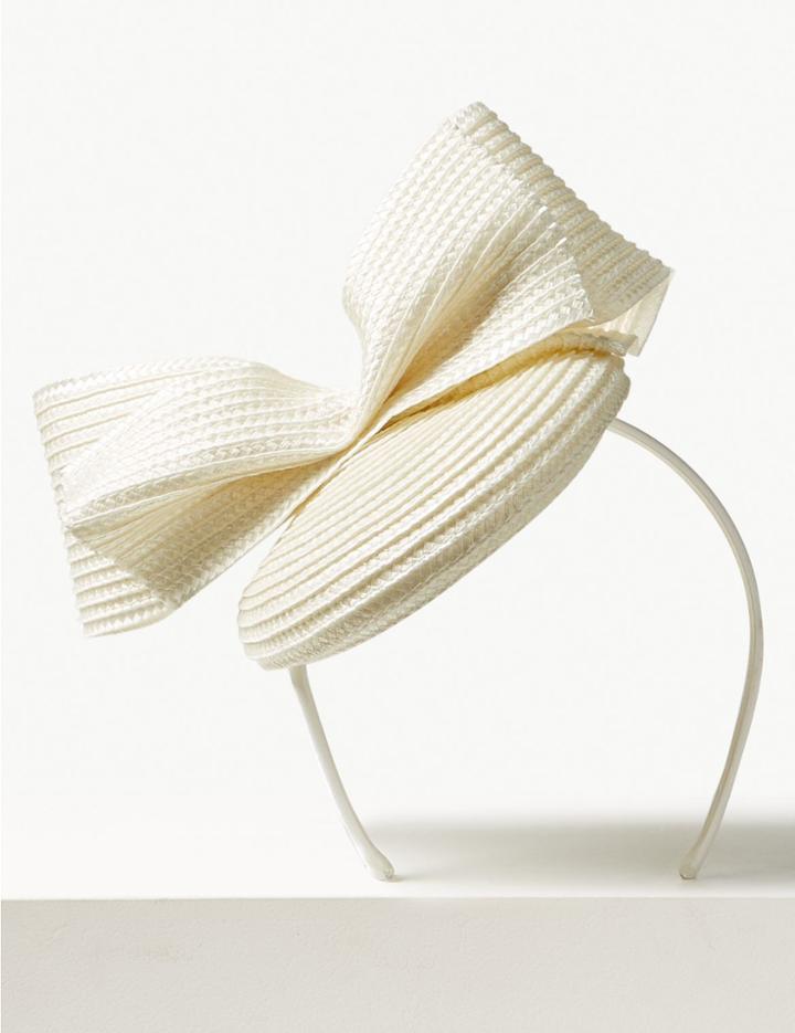 Marks & Spencer Bow Pillbox Fascinator Cream