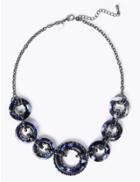 Marks & Spencer Circle Link Collar Necklace Blue Mix
