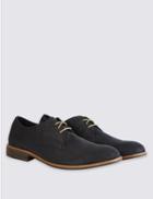 Marks & Spencer Suedette Lace-up Shoes Navy