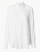 Marks & Spencer Textured Long Sleeve Shirt Winter White