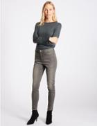 Marks & Spencer High Waist Skinny Leg Jeans Medium Grey