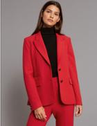 Marks & Spencer Single Breasted 2 Button Blazer Red