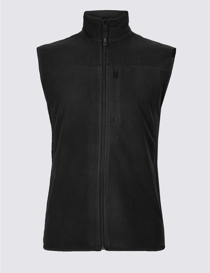 Marks & Spencer Zipped Through Fleece Gilet Black