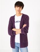 Marks & Spencer Glacier Textured Edge To Edge Cardigan Redcurrant