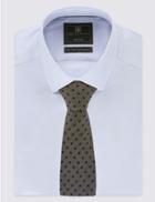 Marks & Spencer Classic Spotted Tie With Wool Grey Blue