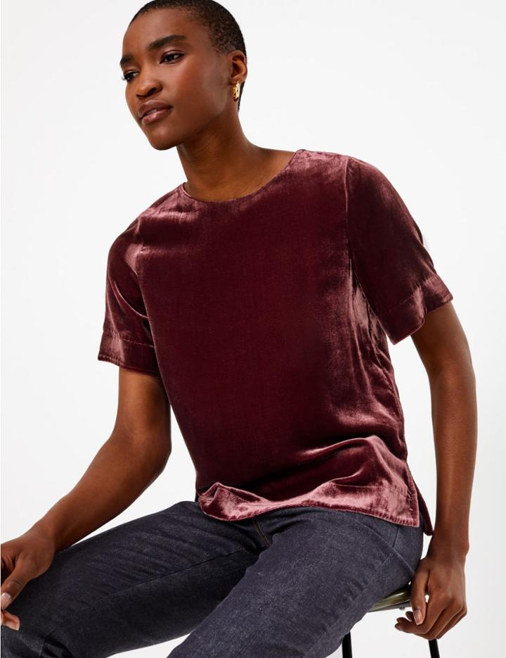 Marks & Spencer Velvet Relaxed Fit T-shirt