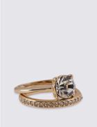 Marks & Spencer Gold Plated Wedding Ring Set Gold Mix