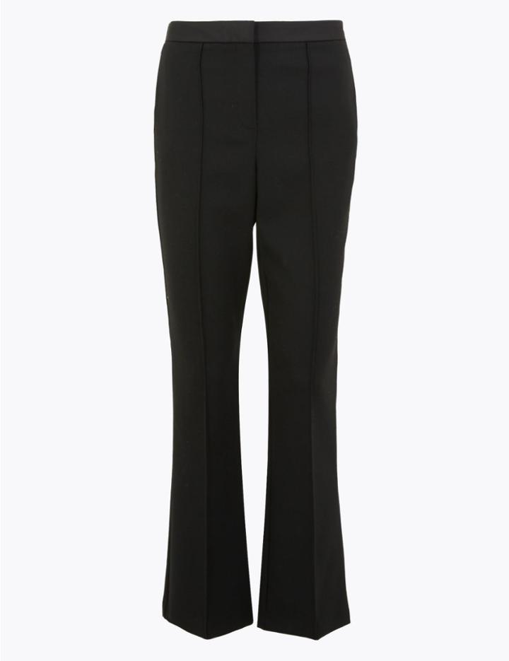 Marks & Spencer Slim Flare Tux Trousers Black