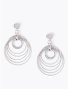 Marks & Spencer Spinning Circle Drop Earrings Silver