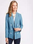 Marks & Spencer Double Breasted Blazer Blue