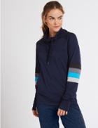 Marks & Spencer Funnel Neck Top With Cool Comfort&trade; Technology Navy Mix