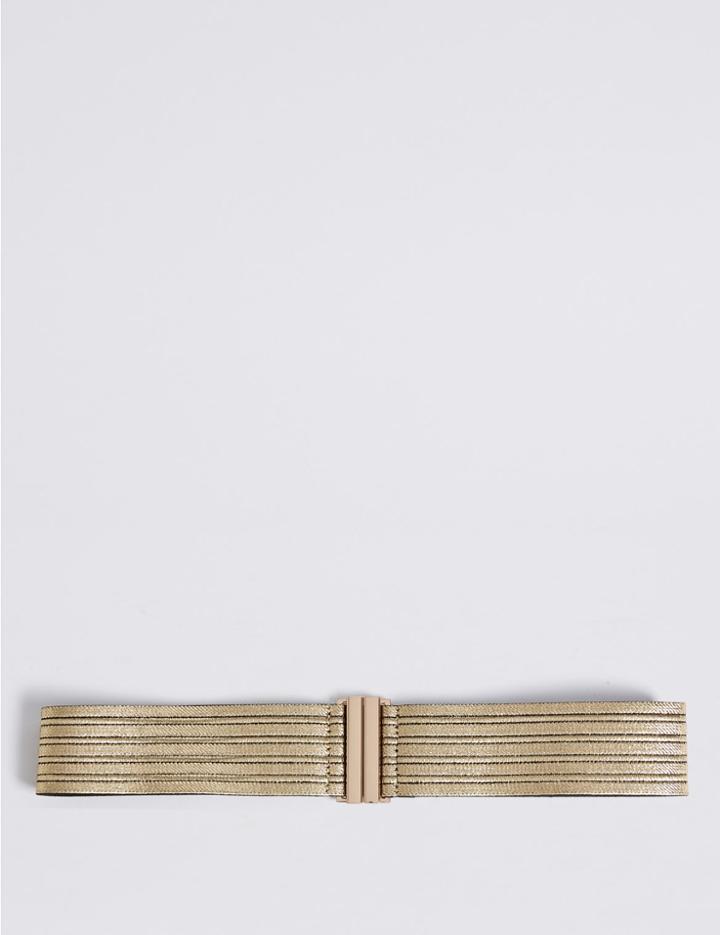 Marks & Spencer Metallic Waist Belt Gold Mix