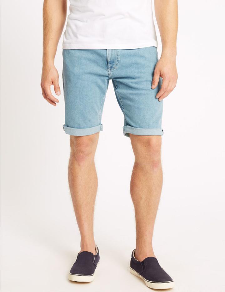 Marks & Spencer Denim Shorts With Stretch Light Blue
