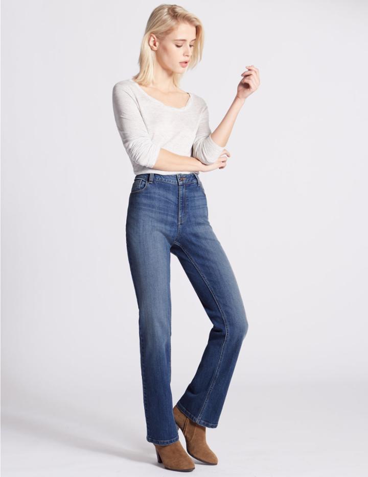 Marks & Spencer Slim Bootcut Jeans Light Indigo