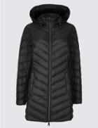 Marks & Spencer Petite Down & Feather Coat With Stormwear&trade; Black