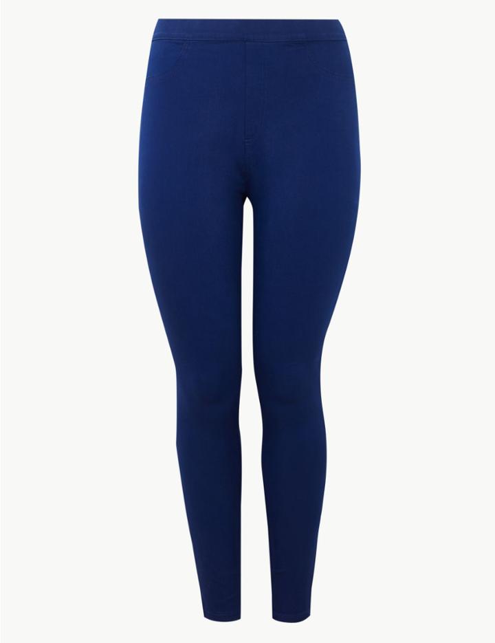 Marks & Spencer Curve High Rise Skinny Jeggings Cobalt