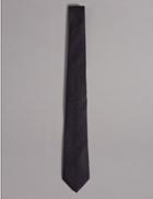 Marks & Spencer Silk Rich Embossed Waffle Tie Blackcurrant