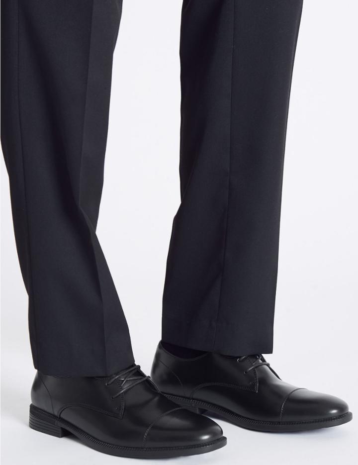 Marks & Spencer Toe Cap Lace-up Derby Shoes Black